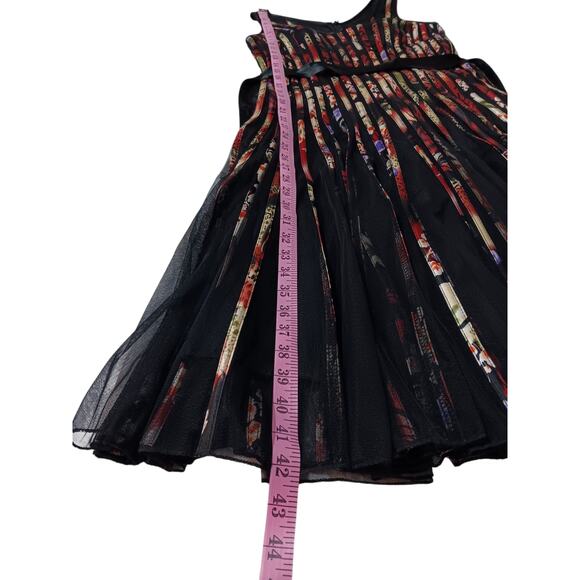 PAPILLON Midi Dress M (READ) Full Skirt Feminine Special Event Artsy Whimsigoth - Picture 6 of 15